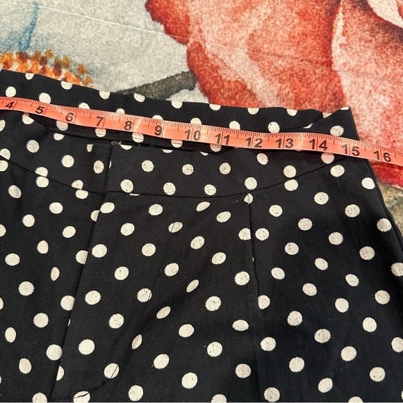 NWOT Compania Fantastică high waist polka dot wide leg pants linen like - Picture 11 of 16